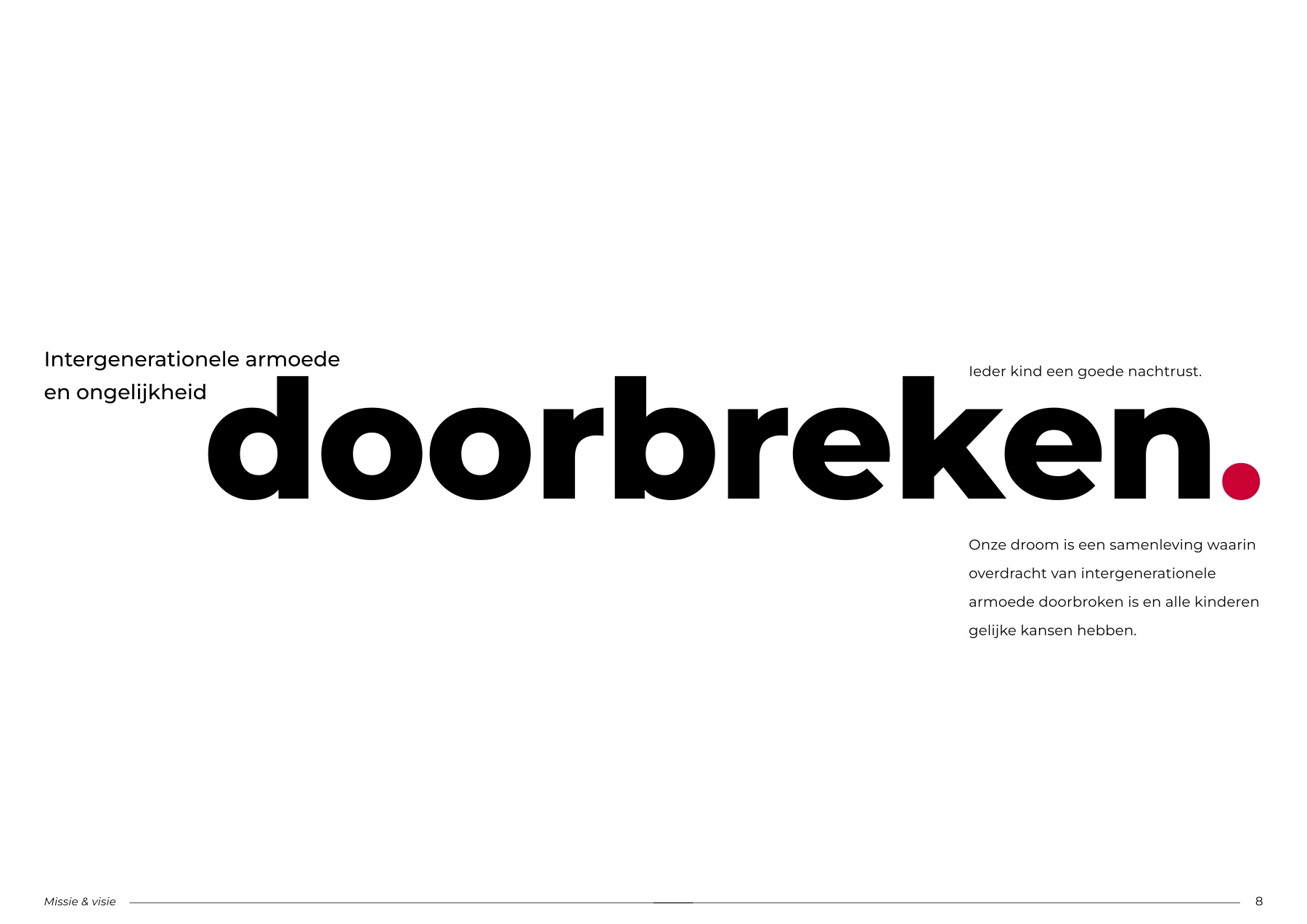 Spread met het woord ‘doorbreken.’ over de volle breedte