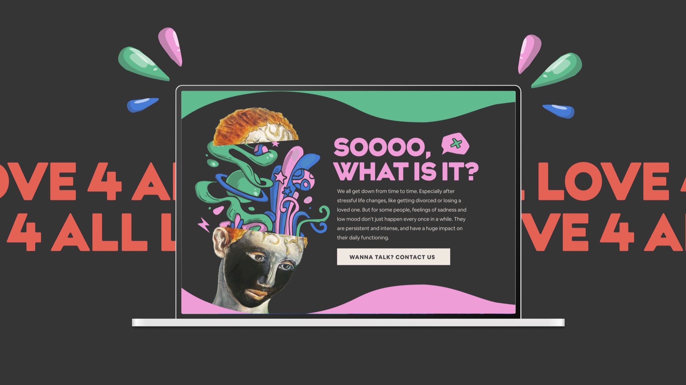 Love4All op een laptop: ‘Soooo, what is it?’